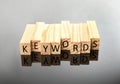 Blocks with word KEYWORDS on background Royalty Free Stock Photo