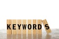 Blocks with word KEYWORDS on table Royalty Free Stock Photo