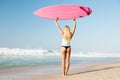 Blode surfer Girl Royalty Free Stock Photo