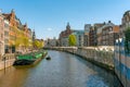 Bloemenmarkt flower market stalls floating on the Singel canal