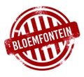 Bloemfontein - Red grunge button, stamp