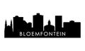 Bloemfontein skyline silhouette.