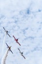 Aerobatic display by four aircraft