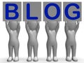 Blog Banners Shows Online Blogging And Social