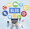 Blog Blogging Content Website Online Concept Royalty Free Stock Photo