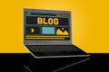 Blog Blogging Homepage Website UI Concept on Laptop