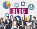 Blog Blogging Media Messaging Social Network Media Concept Royalty Free Stock Photo