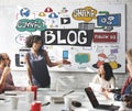 Blog Blogging Social Media Social Networking Online Concept Royalty Free Stock Photo