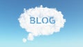 Blog through a cloud Royalty Free Stock Photo