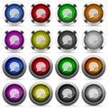 Blog comment settings glossy button set Royalty Free Stock Photo