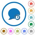 Blog comment time icons with shadows and outlines