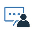 Blog commenting icon. Simple editable vector graphics