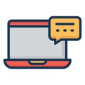 Blog Commenting Isolated Vector Icon easily editable