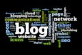 Blog concept word cloud Royalty Free Stock Photo