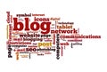 Blog concept word cloud Royalty Free Stock Photo