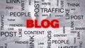 Blog conceptual design on white background. 3D illustration Royalty Free Stock Photo