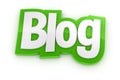 Blog 3D word on white background