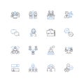 Blog Followers line icons collection. Readers, Subscribers, Fans, Supporters, Followers, Friends, Community vector and