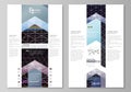 Blog graphic business templates. Page website template, vector layout. Abstract polygonal background with hexagons