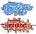 Blog and Internet Word Clouds Royalty Free Stock Photo