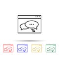 blog management multi color style icon. Simple thin line, outline vector of web icons for ui and ux, website or mobile application Royalty Free Stock Photo