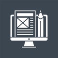 Blog Management Vector Glyph Icon