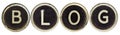 Blog in Old Typewriter Keys Royalty Free Stock Photo