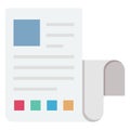 Blog page, blogging, Color Vector icon which can easily modify or edit
