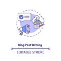 Blog post writing concept icon Royalty Free Stock Photo