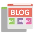 Blog site Isolated Vector icon that can be easily modified or edit