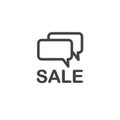 Sale speech bubbles. Great offers! Speech bubbles clean design icon.