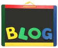 Blog Spelled Out On Chalkboard Royalty Free Stock Photo