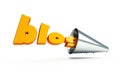 Blog text megaphone