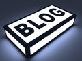 Blog text on shining block