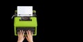 Blog wide header with typewriter Royalty Free Stock Photo