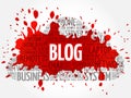 Blog word cloud Royalty Free Stock Photo