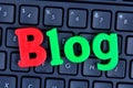 Blog word on computer keyboard Royalty Free Stock Photo