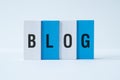 Blog - word concept on building blocks, text Royalty Free Stock Photo