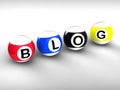 Blog Word Shows Weblog Blogging Royalty Free Stock Photo