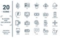 blogger.and.influencer linear icon set. includes thin line label, hashtag, vinyl, browser, copywriter, video, social network icons