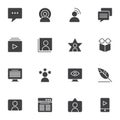 Blogger, influencer vector icons set