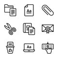 Copywriting Line Icons Pack Royalty Free Stock Photo