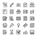Copywriting Line Icons Pack Royalty Free Stock Photo