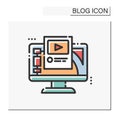 Blogging platform color icon