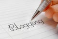 Blogging word handwriting