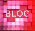 Blog Word Shows Social Media News 3d Illustration Royalty Free Stock Photo