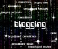 Blogging Word Shows Online Websites And Web Royalty Free Stock Photo