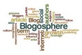 Blogosphere - Word Cloud Royalty Free Stock Photo