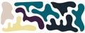 Bloho color irregular blob, set of abstract organic shapes. Abstract irregular random blobs. Simple liquid amorphous Royalty Free Stock Photo