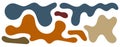 Bloho color irregular blob, set of abstract organic shapes. Abstract irregular random blobs. Simple liquid amorphous Royalty Free Stock Photo